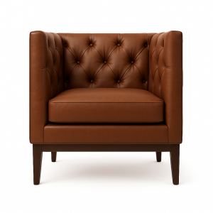 Brownie – brown leather armchair