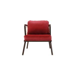 Loise – burgundy suede chair