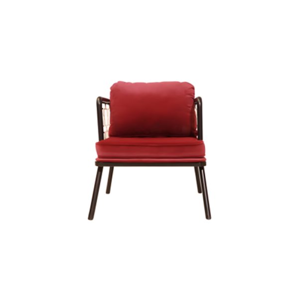 Loise – burgundy suede chair