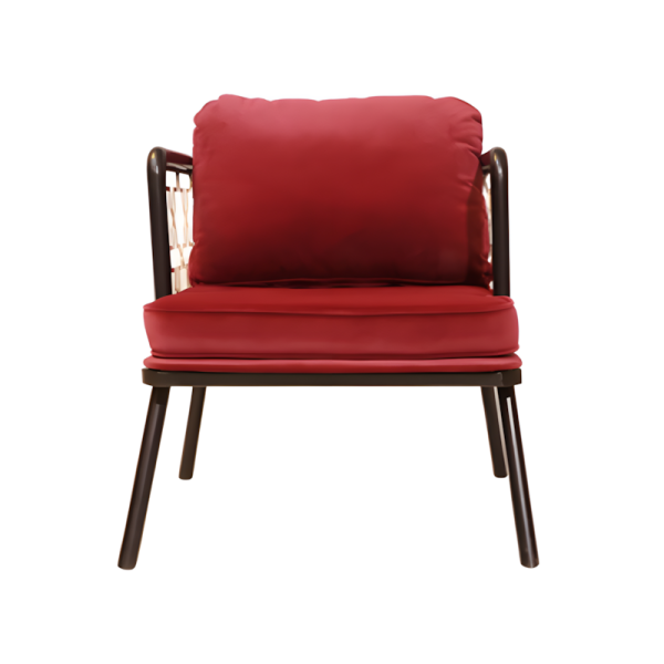 Loise – burgundy suede chair