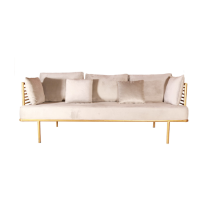 Swansea – beige suede sofa three-seater