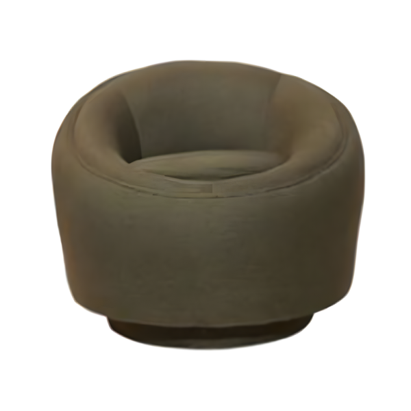 Molo – olive green fabric accent chair