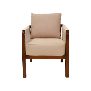 Bentwood – beige fabric armchair