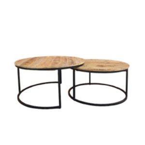 Round set  coffee  table