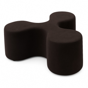 Poppy three-seater pouffe