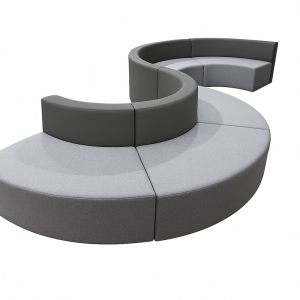 S shape sectional sofa