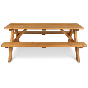Wooden picnic bench 6-seater (parasol option)