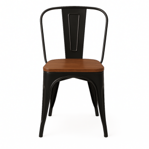 Tolix chair wooden seat