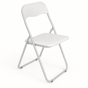 Foldable chair in white color