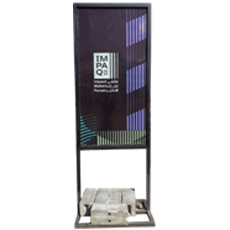 Outdoor wooden signage boards with steel frame