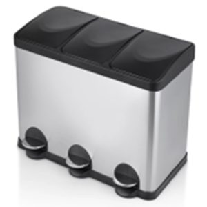 Small recycling trash bin 3 compartments