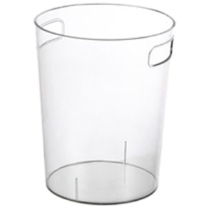 Transparent office trash bins