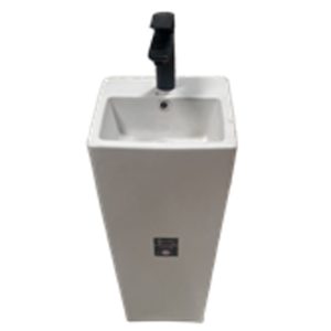 Wash basin with mixer