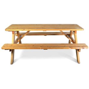 Wooden picnic bench 6-seater (parasol option)