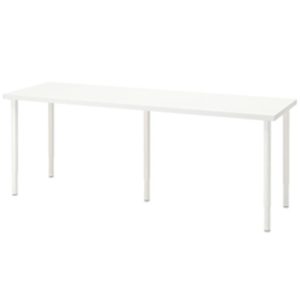 White 3  table <br>200 cm x 60 cm x 63 cm