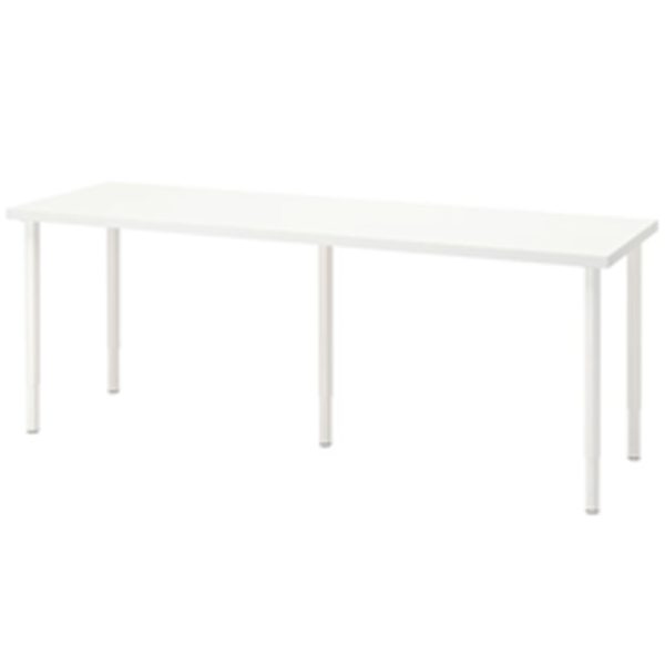 White 3  table <br>200 cm x 60 cm x 63 cm